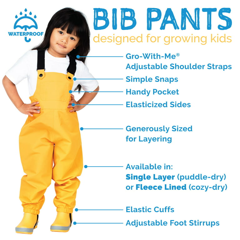 Color Kids - Ski pants with suspenders for kids - Fleece lining - Black