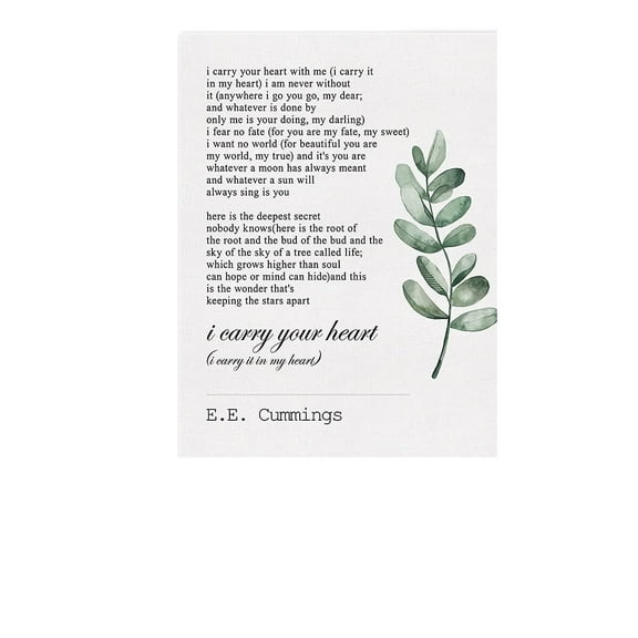 Inspirational Canvas Wall Art Motivational I Carry Your Heart Quote Canvas Print Painting Office Home Wall Decor