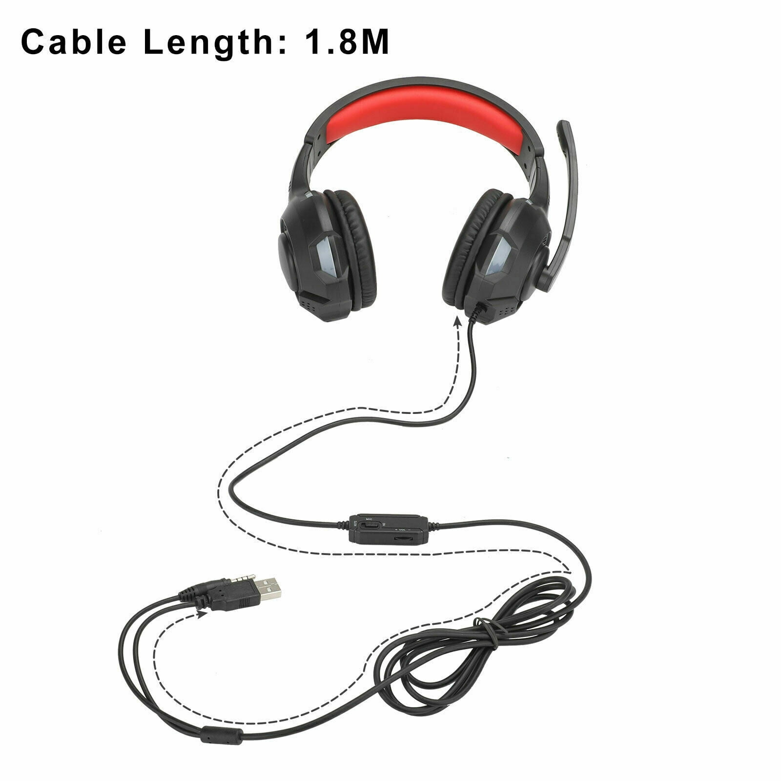 3 5mm Gaming Headset Mic Led Headphones For Pc Laptop Ps4 Slim Pro Xbox One Walmart Com Walmart Com