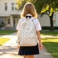 thumbnail image 2 of UJNDER Star Pattern Large Capacity Backpack for Travel and Casual Use Lightweight Daypack with Low Saturation Design for Daily Commute Backpack for School,02_Light Gray,Large, 2 of 4