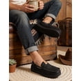 thumbnail image 3 of HomeTop Microsuede Moccasin Slippers for Men, Memory Foam Non-Slip Sole Indoor Outdoor House Shoes, 3 of 10