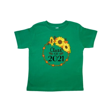 

Inktastic Class of 2021 Sunflower Wreath Gift Toddler Boy or Toddler Girl T-Shirt