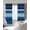 Blue, variant on Mexican Style Blackout Curtains for Bedroom/Living Room, Thermal Insulated Kitchen Curtains, Colorful Mexico Stripes Ombre Red Blue Grommet Darkening Window Treatment Drapes 27.5"x39"x2