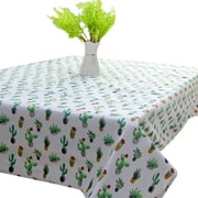 tssuouriy 90x90cm/140x100cm Cactus Pattern Tablecloth Rectangle Table Cloth for Home Dining Room Living Room No.02
