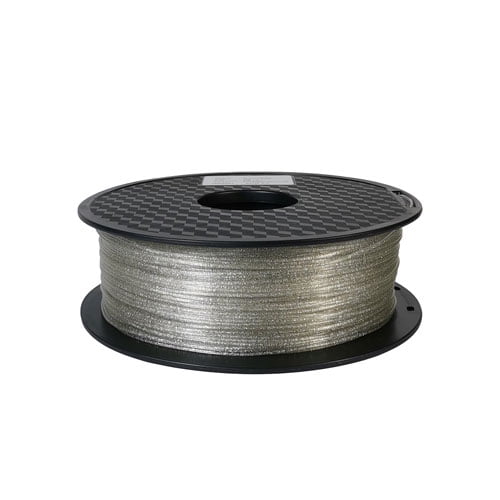 EL3D 3D Printer Filament; PLA Sparkling Silver, 1.75mm; 1kg