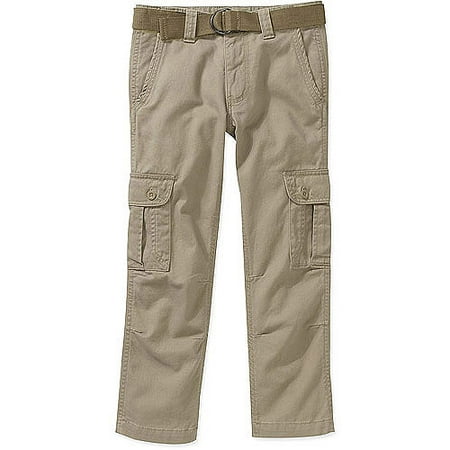Faded Glory Boys' Cargo Pants with Canvas Belt - Walmart.com
