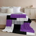 thumbnail image 2 of Throw Blanket for Couch Abstract Geometric Soft Fleece Flannel Blankets Cozy Lightweight Blanket for Home Sofa Living Room Mid Century Purple Nordic Bed Throws 30" x 40", 2 of 9