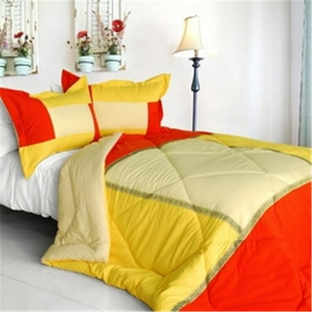 Summer Sunrise - Quilted Patchwork Down Alternative Comforter Set  Twin Size -