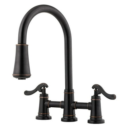 Ashfield Kitchen - Pfister Ashfield LG26-3NSS Double Handle Kitchen Faucet