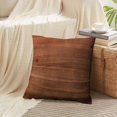 thumbnail image 3 of LALILO Throw Pillow Covers Wood Old Wood Walnut Dark Brown Smooth Surface Cushion Cover 18" x 18", 2 Pack, 3 of 6