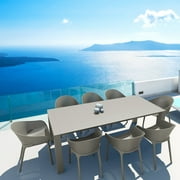 Siesta ISP774-DVR 70 - 86 in. Vegas Dining Extendable Table Dove Gray