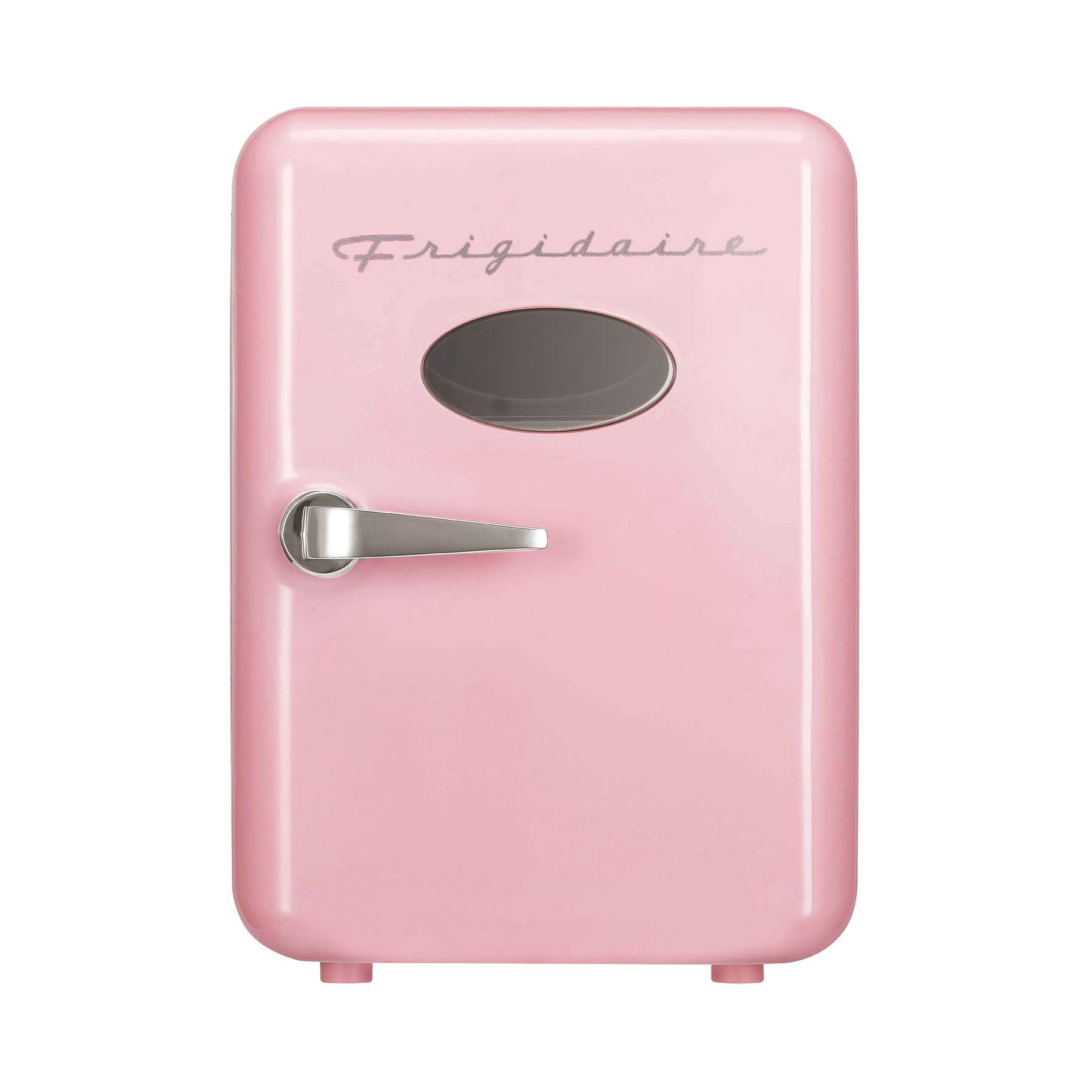 Frigidaire Portable Retro 9-Can Pink Mini Fridge Cooler 110V & 12V Car Adapters