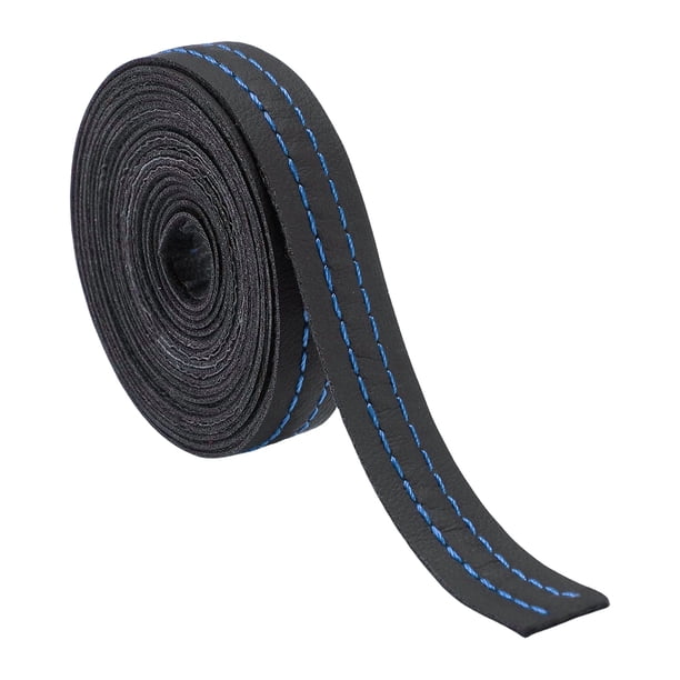 Molduras De Coche Molduras de coche embellecedoras de cuero PU, útil pegatina para salpicadero de puerta, decoración negra para coche