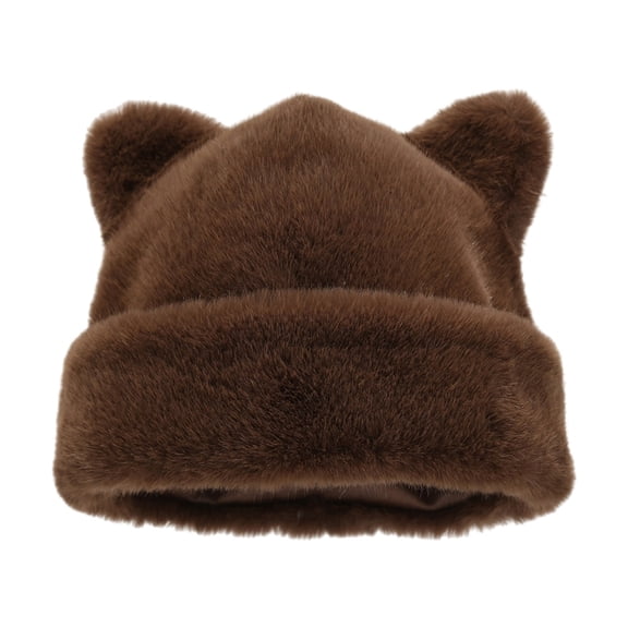Oversized Bear Beanies with Ear Solid Color Skiing Cartoon Photo Props