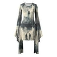 thumbnail image 6 of Frostluinai Halloween s Women Witches Dress Bell Long Sleeve Bodycon Gothic Dress Party Cosplay Vintage Chosts Mini Dresses, 6 of 6