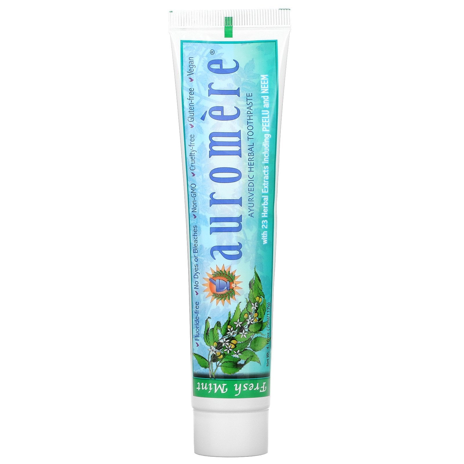 Auromere Herbal toothpaste, Mint Free, 4.16 Oz