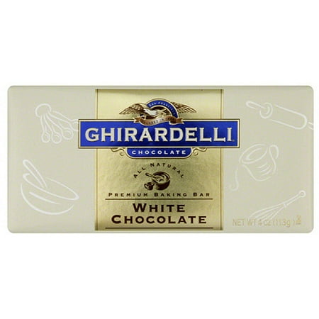 Ghirardelli Chocolate White Chocolate Baking Bar, 4 oz, (Pack of 12)