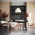 thumbnail image 2 of Carson Carrington  Samantha Dining/Accent Chair - Set of 2 Cream Fabric/Walnut Wood, 2 of 5