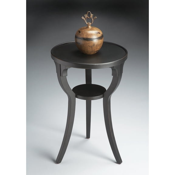 Butler Specialty Company Dalton Wood Round 15.75"W Accent Table - Black