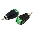 ZAROYEAX 10x Phono Speaker Wire cable to Audio male RCA Adapter Connector Jack Plugs LED