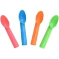 thumbnail image 5 of 4Pcs Plastic Ice Cream Scoop Nonstick Anti-Freeze Ice Cream Scooper for Fruits, Watermelon, Yogurt, Melon Ball, Sorbet Spoon Kitchen Tool (Orange, Green, Blue, Pink), 5 of 7