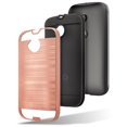 thumbnail image 5 of Moto E Case, (2nd Generation) 2-Piece Style Hybrid Shockproof Hard Case Cover with [Premium Screen Protector] Hybird Shockproof And Circlemalls Stylus Pen (Rose Gold), 5 of 7