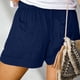 thumbnail image 4 of Pantalones cortos de verano Augper para mujer con estampado de leopardo, camuflaje, liso y floral, cintura elástica y bolsillos., 4 of 7