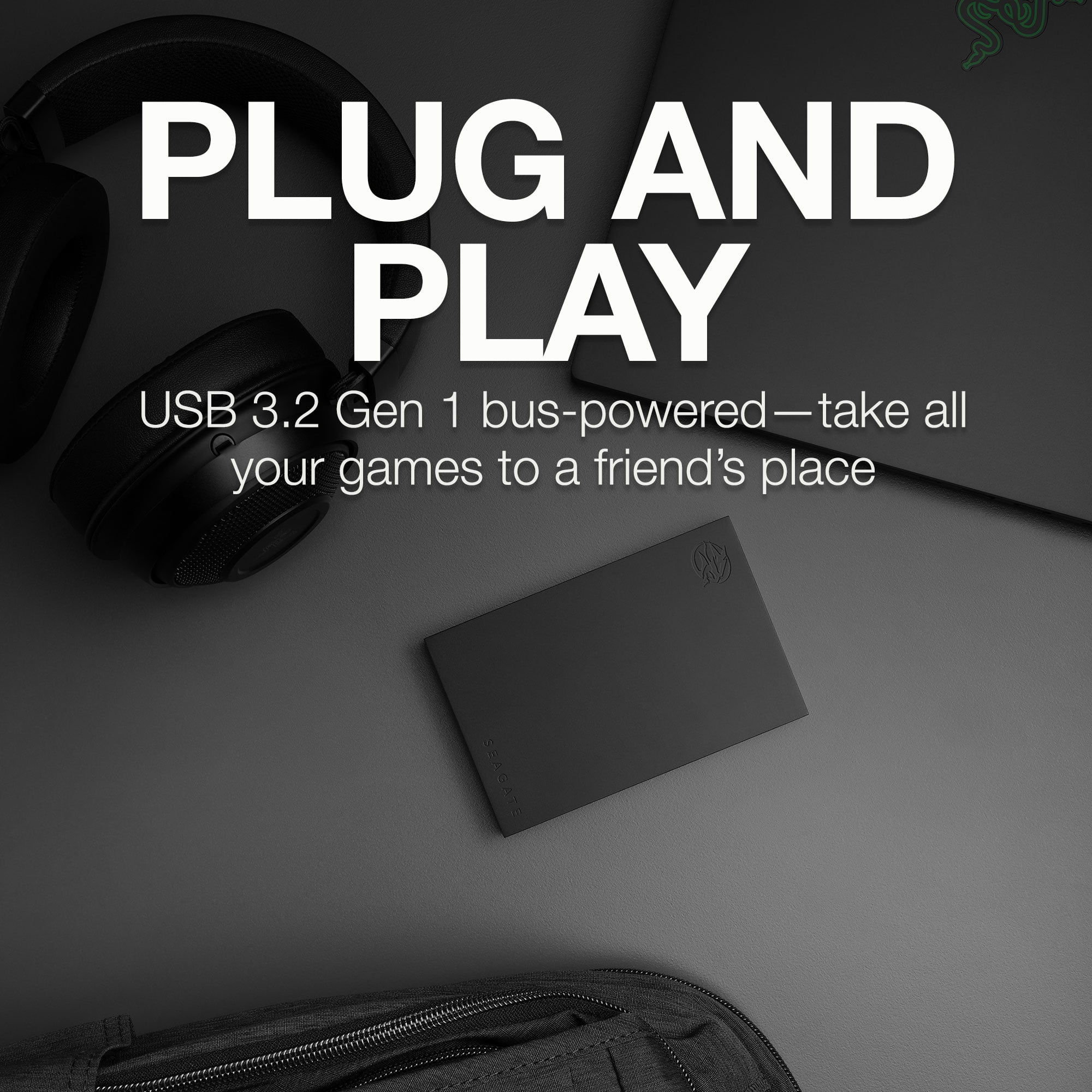 Seagate FireCuda Gaming 2TB External USB 3.2 Gen 1 Hard Drive with