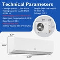 thumbnail image 6 of 12000 BTU 3-in-1 Mini Split AC/Heating System, 19 SEER2 Inverter Split System Air Conditioners, Ductless Wall Mount Heat Pump, AC Unit Cool Up to 750 Sq. Ft, Installation Kits, 115V, 6 of 6