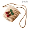 thumbnail image 2 of Visland Straw Fashion Children Mini Cartoon Wallet Beach Crossbody Shoulder Hanging Bag, 2 of 8