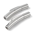 thumbnail image 2 of 10 pc 304 Stainless Steel Bayonet Clasps Stainless Steel Color 29.5x6x5mm Hole: 3.3mm, 2 of 5