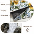 thumbnail image 6 of Round Area Rug 8 Ft, Sunflowers Cow Washable Non-Slip Circle Carpet for Living Room/Bedroom, Farmhouse Rustic Animals Flowers Floral Collection Low-Profile Large Area Rugs for Indoor, 6 of 7