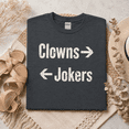 thumbnail image 2 of Clowns Right Jokers Left Quote Retro Outdoor Adventure Graphic T-Shirt, 2 of 6