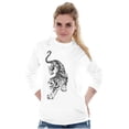 thumbnail image 3 of Classic Fierce Japanese Tiger Tattoo Plus Size Long Sleeve Graphic Tee Shirt Brisco Brands 2X, 3 of 5