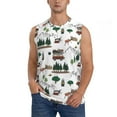 thumbnail image 2 of Fotbe Men's Camping Caravan 2 Print Men's Sleeveless Muscle Tank Tops Casual T-Shirts for Gym Workout Beach-Large, 2 of 8
