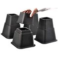 thumbnail image 4 of Pieds de Meubles de Lit Réglables Noirs de 3 Po, 5 Po Ou 8 Po, Plastique Résistant - Risers de Lit Set de 4, 4 of 5