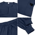 thumbnail image 7 of Zorvxlyn Women's Jogger Scrub Set 2 Piece Stretchy V-Neck Top & Jogger Pants Solid Color Nurses Working Uniforms with Pocket Navy XL, 7 of 7