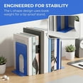 thumbnail image 4 of Unique Bargains Expandable Iron Bookends with Compartments Blue 5.2"L x 6.5"W x 8.5"H, 4 of 5