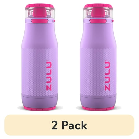 (2 pack) ZULU Chase 14 fl oz. Purple and Pink Stainless Steel Water Bottle