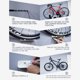 thumbnail image 3 of Soidarity Portabicicletas Colgador para bicicletas Soporte de servicio pesado Soporte de montaje Naranja Ciclismo Naranja Soidarity OD023733-01, 3 of 6