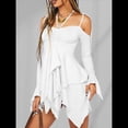 thumbnail image 4 of Disfraz de Halloween para Mujer, Vestido Midi Fluido con Pañuelo y Hombros Descubiertos, Estilo Hada Mariposa para Fiesta de Cosplay. L, 4 of 8