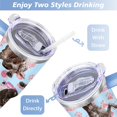 thumbnail image 5 of Cute Canine Design 40oz Water Bottle - BPA Free Dog Lovers Tumbler with Handle & Straw - Gift for Women Coffee Mug, 5 of 7