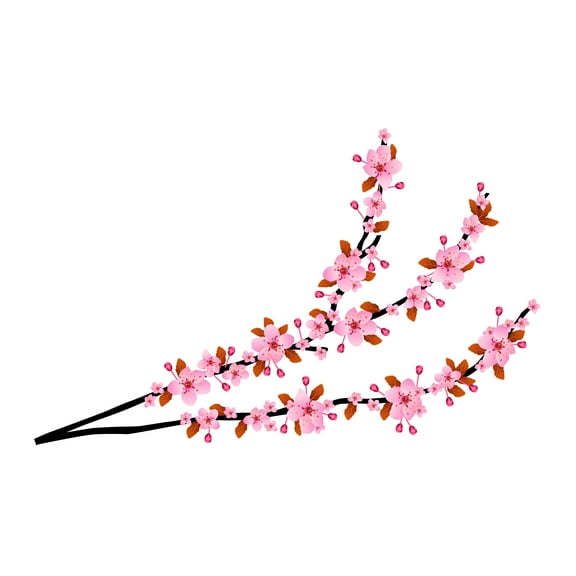 Beautiful Cherry Blossom Tree Wall Decal-Self Adhesive Wall Sticker – Vinyl Decals – Bedroom, Nursery, or Living Room – Cost Effective alternative to painting -Size 10" x 6".