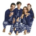 thumbnail image 2 of GRNSHTS Family Matching Christmas Pajamas Sets Dad Mom Kids Parent-child Printed Top and Plaid Pants Jammies Sleepwear (Blue Christmas tree,4/5T), 2 of 9