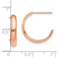 thumbnail image 2 of 10k Rose Gold Polished Hoop Earrings 16x3.5mm Wide Hoop Earring for Women - .8 Grams, 2 of 2