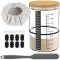 thumbnail image 1 of Sourdough Starter Jar Glass, 30oz Food Storage Jar Kit for Sourdough Bread Baking Supplies, 1 of 9