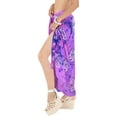 thumbnail image 2 of HAPPY BAY Women's Beachwear Summer Bikini Wraps Beach Wrap Swimwear Coverups Sarong Swim Cover up Skirt Bathing suit Swimsuit Pareo for Women One Size Purple, Floral, 2 of 4