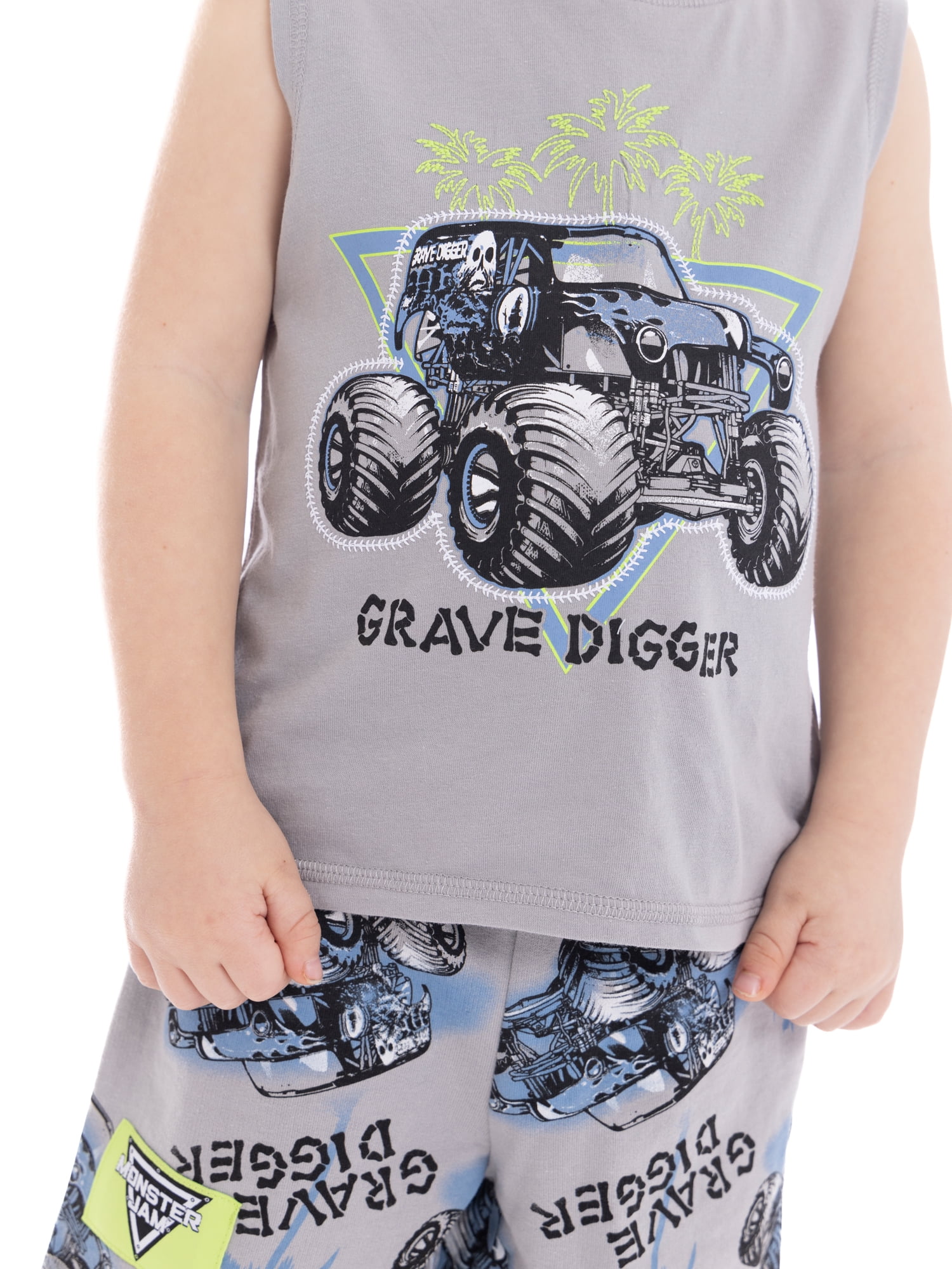 Monster Jam Toddler Boys Graphic Print Tank Top and Shorts Set, 2-Piece, Sizes 12M-5T