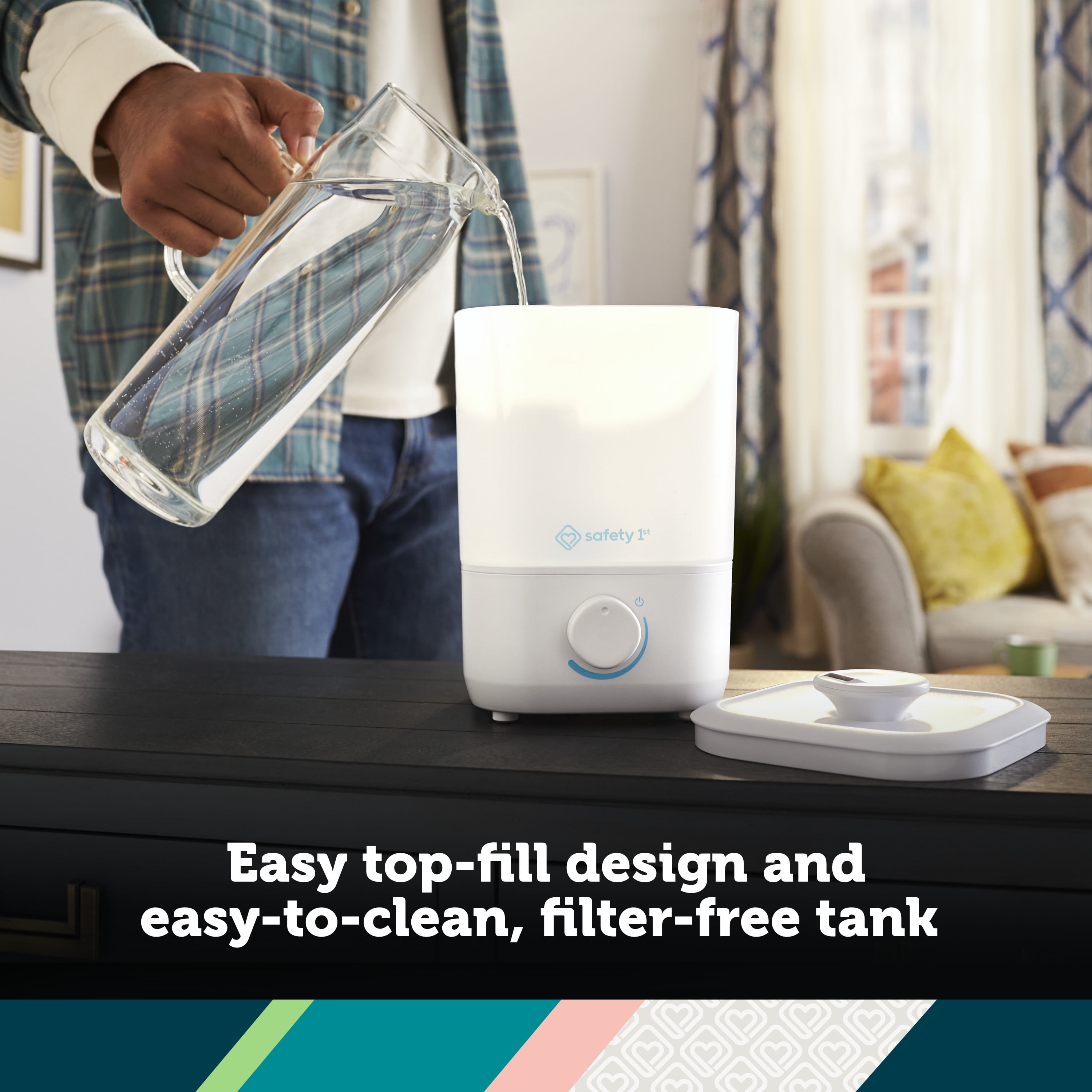 Safety 1st Easy-Fill Cool Mist Humidifier, White