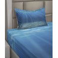 thumbnail image 3 of Ambesonne Ocean Fitted & Top Sheet Set with Sham, Underwater Wilderness, Blue Turquoise, 3 of 5